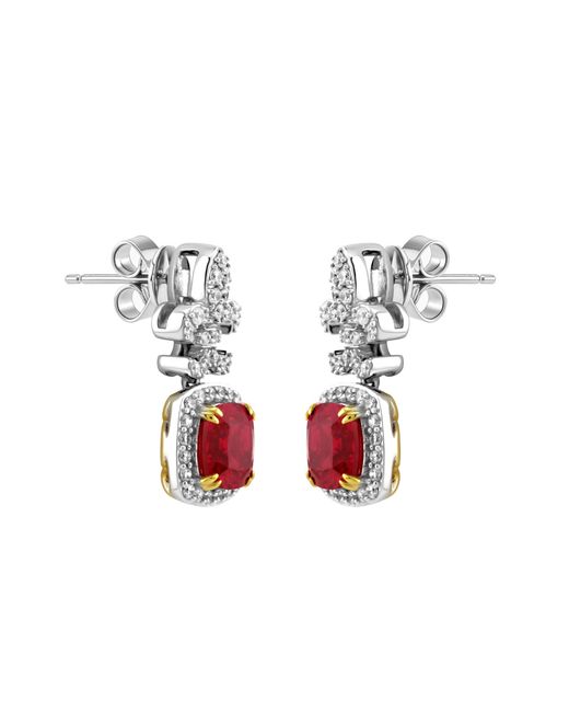 Arte Madrid Red Casa Real Fleur-De-Lis Earrings