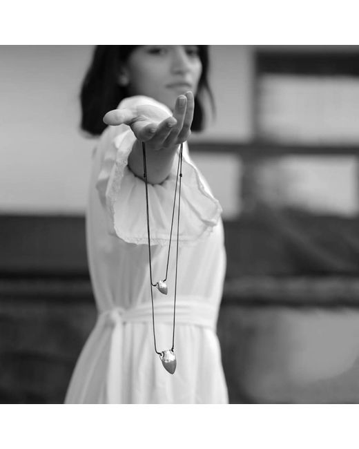 Pearl Code Black Artisanal Wish Jug Mini Pendant With Adjustable Cord