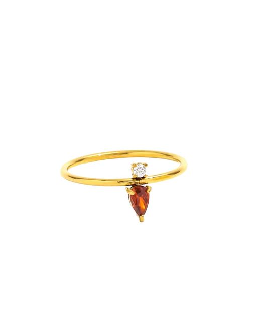 Mickey's Girl Yellow Ruby Stone Waterproof Ring