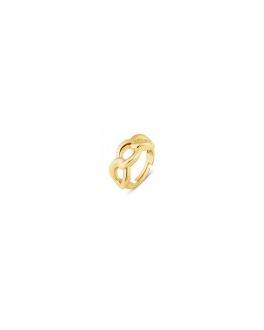 Spero London Metallic Chunky Three Chain Sterling Adjustable Statement Ring