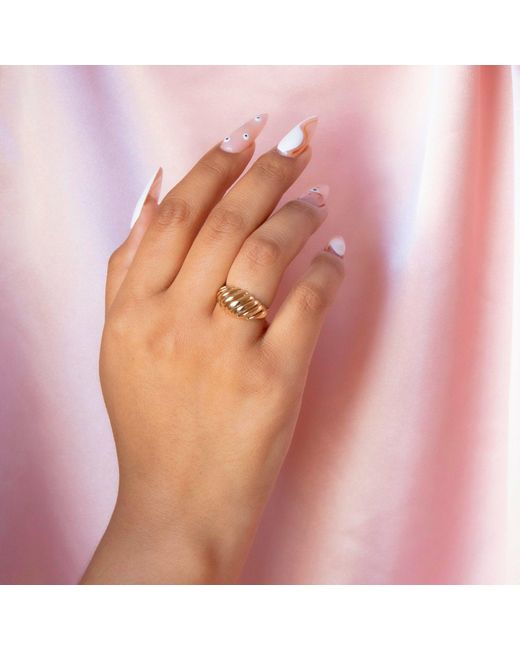 Maya Brenner Metallic Etched Paris Ring