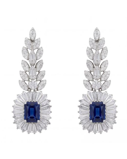 Latelita London Blue Countess Gemstone Drop Earrings Sapphire