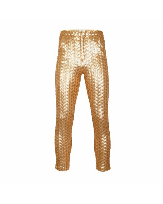 gold sequin trousers