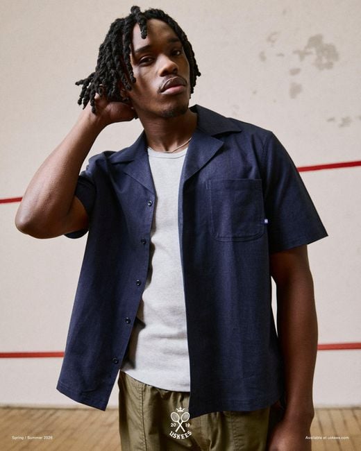 Uskees Blue Cuban Shirt for men