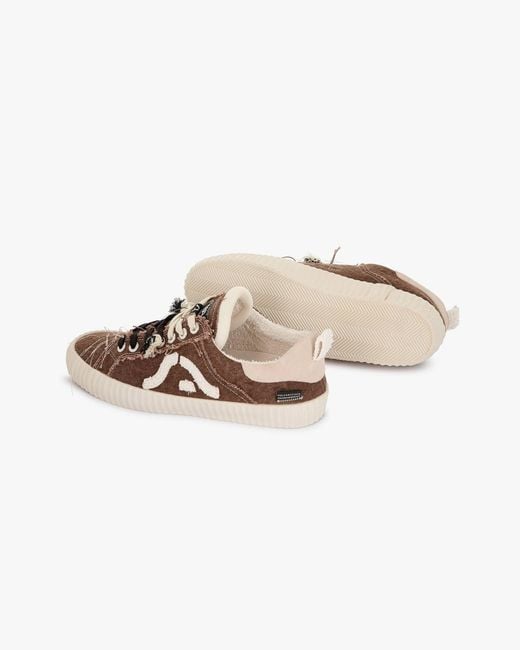 Springa | Unique Vulcanized Sneakers Italian Handmade Brown Wavy Olona Sneakers for men
