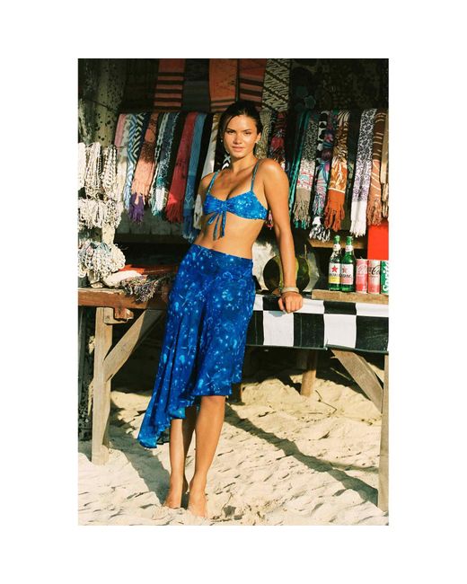 Blackbough Swim Blue Phoebe Asymmetrical Skirt Cyanotype