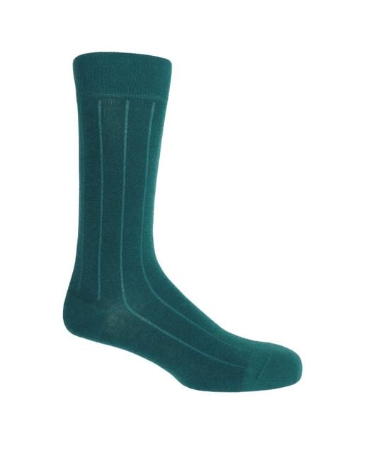 Peper Harow - Made in England Green Indulgent Cashmere Socks for men