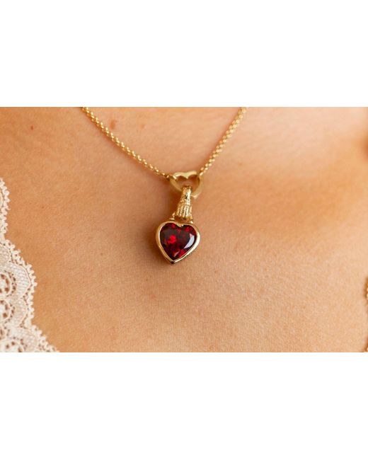 Claire Hill Designs Metallic Garnet Heart