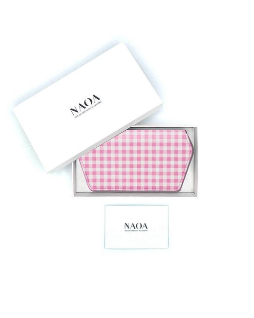 Naoa Pink Slim Glasses Case Vichy Print