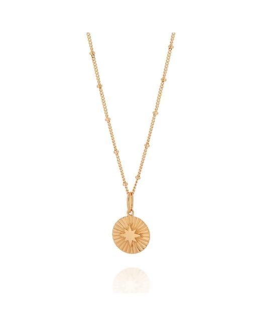Nellou Jewellery Metallic Shining Star Necklace Plated Sterling