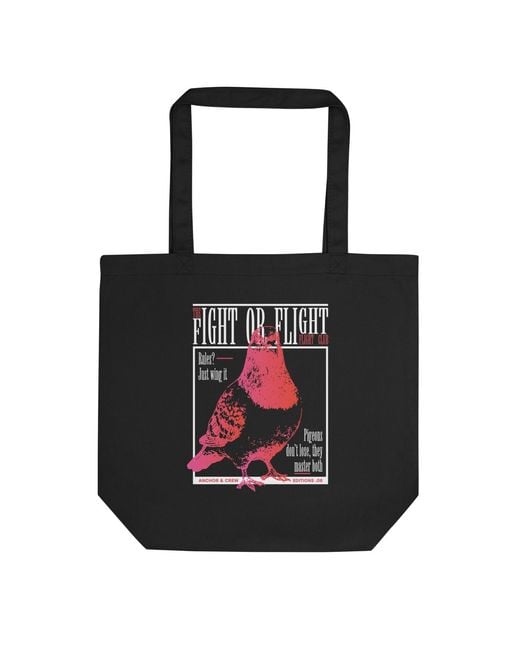 Anchor and Crew Black Eight Fight Or Flight Club Editions Recycled Cotton Tote Bag