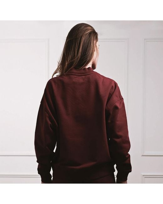 VLD Red Westwood Varsity Mockneck Sweatshirt