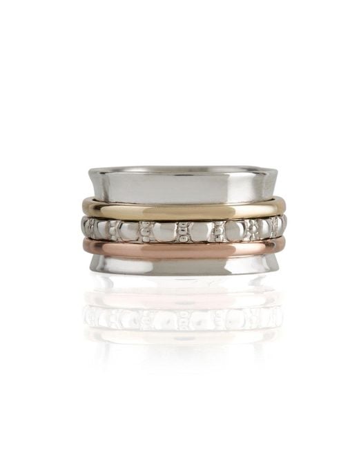 Charlotte's Web Jewellery White Maharani Spin And Wish Silver Spinning Ring