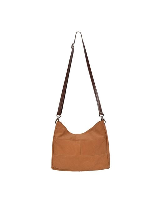 Owen Barry Brown Suede Crossbody Bag Ginger Tan Marizion