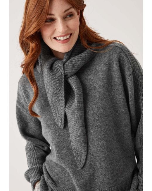 Loop Cashmere Gray Cashmere Triangle Scarf