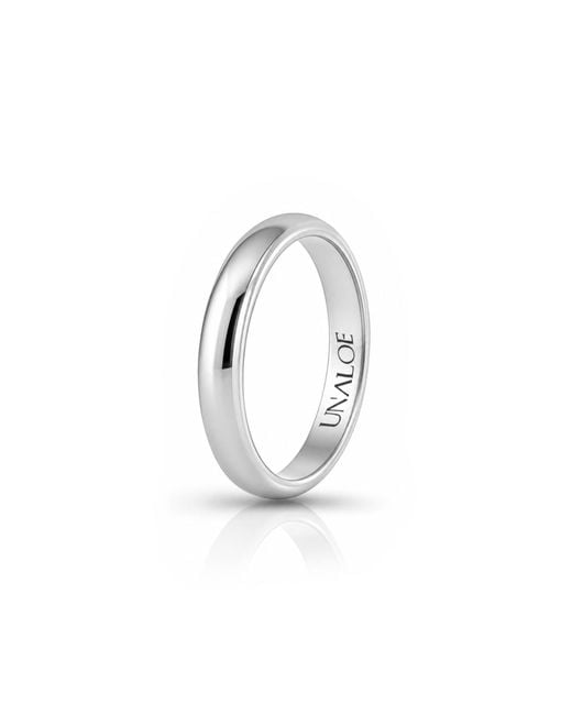 Unaloe White Classic Smooth Sterling Band: An Expression Of Courage And Genuine Bond for men