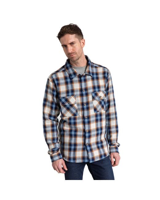 Vustra Blue Hickory Shacket for men