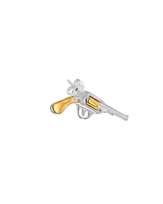 True Rocks Metallic Enamel &18Kt Plated Retro Pistol Stud for men