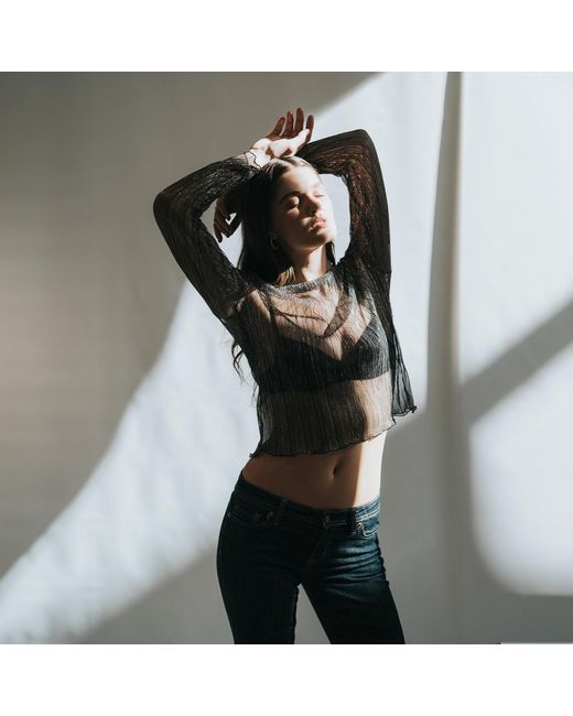 By Noa Rawitz Gray The Urania Long Sleeves Top