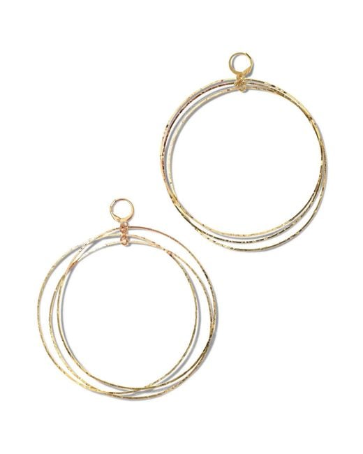 Jaredjamin Metallic Large Triple Halo Hoop Earrings