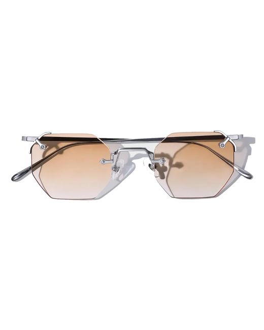 Cossimo Natural Aplos Metal Hexagon Sunglasses