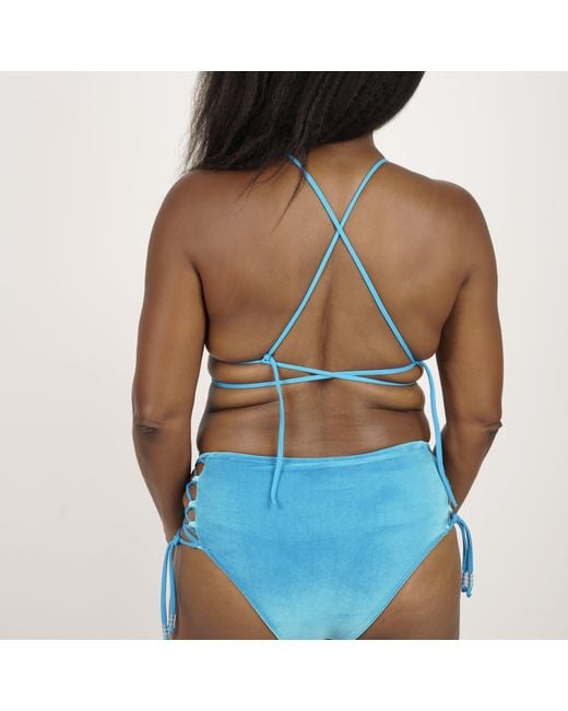 Brasini Swimwear Blue Soninha Convertible Bikini Top