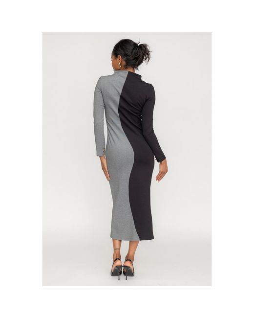 Zetaye Black Amelia Silhouette Dress