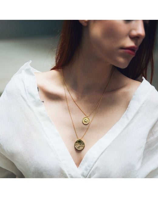 Aurozia Metallic Tarot The Sun Sunflower Layered Necklaces