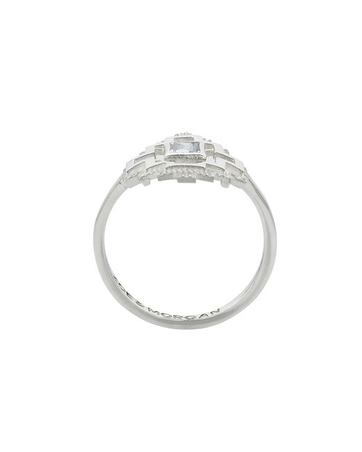 Zoe & Morgan White Munay Ring Aquamarine