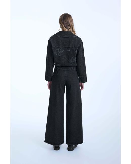 James Lakeland Black Denim Biker Jacket