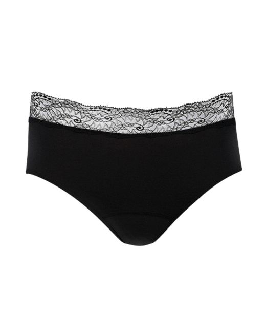 Zd - Zero Defects Black Atenea High-Waist Lace Brief – Softness With Soy Fiber