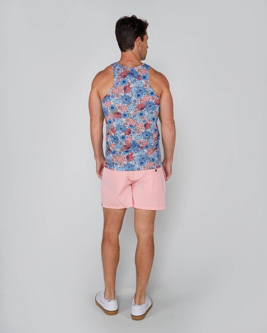 Lords of Harlech Blue Tedford Garden Party Tank for men