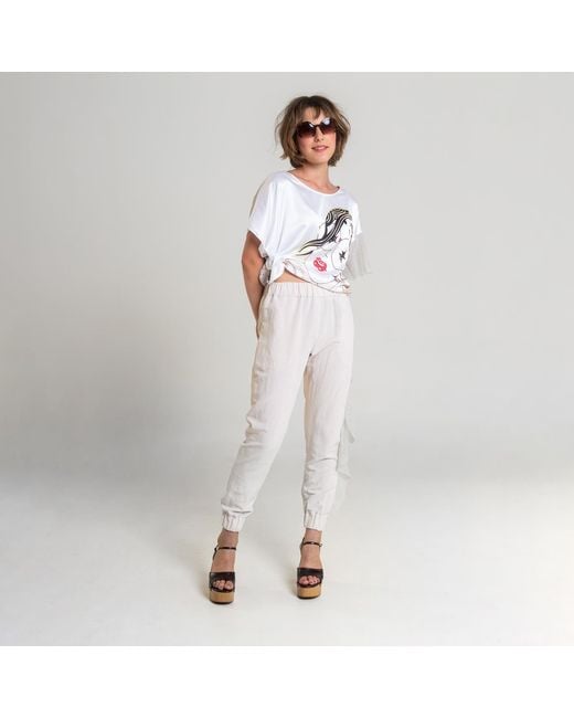 ARTISTA White Dori Printed Top