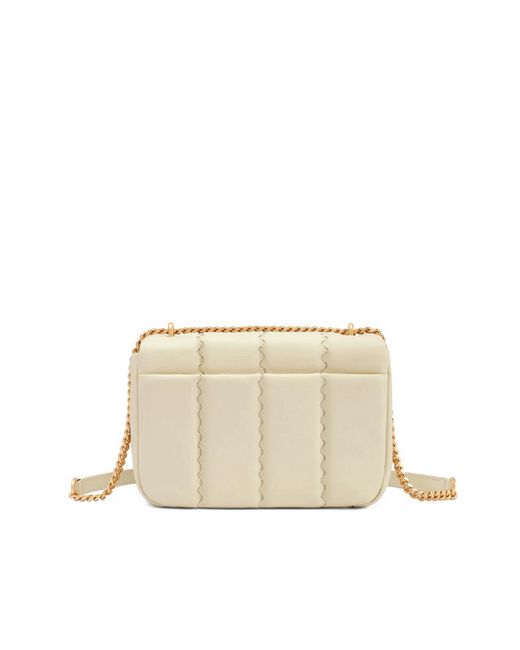 Orange Cube Natural Square Stitch Flap Bag