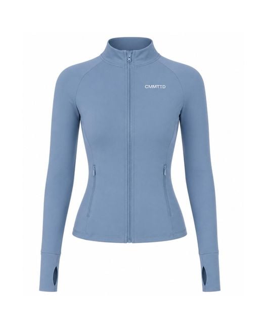 Cmmttd Blue Soft Form Zip-Up Jacket