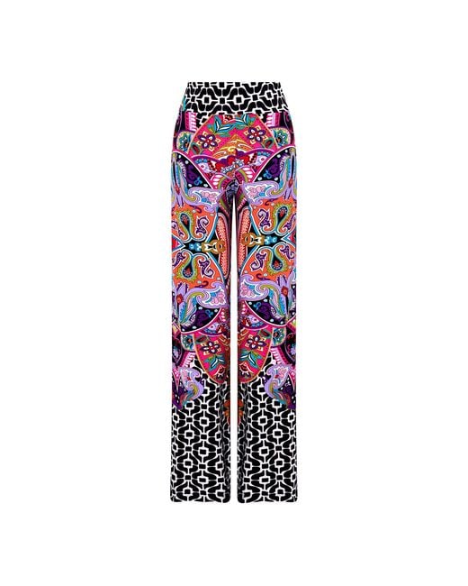 Beatrice von Tresckow Red Jazz Wide Stretch Flare Trousers