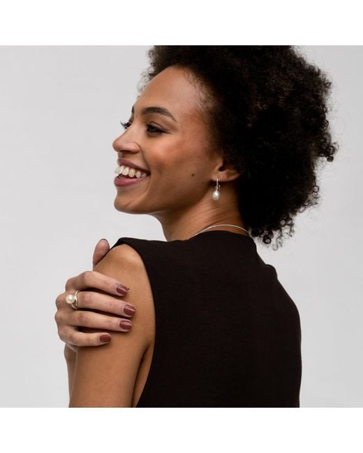 Dower & Hall White Twisted Pearl Ring