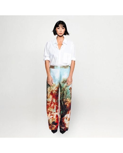 Maxjenny Blue Wide Slouchy Pants
