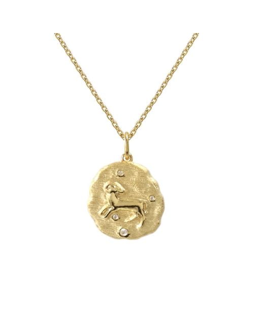 Hye Jane Jewelry Metallic Aries Zodiac Pendant