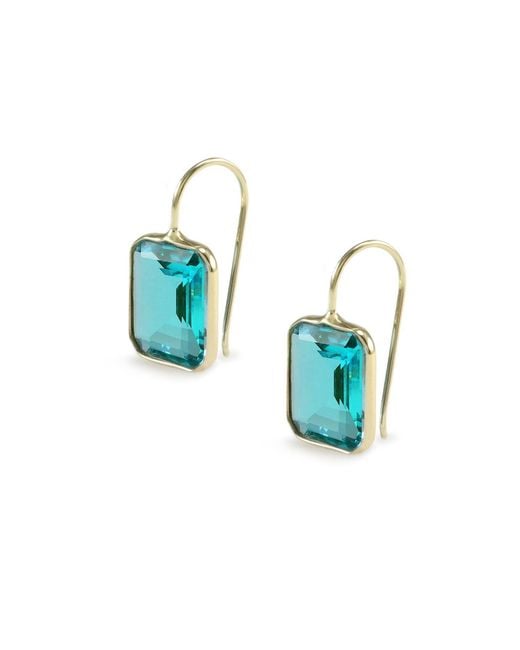 Hye Jane Jewelry Blue Small Peacock Quartz Earrings