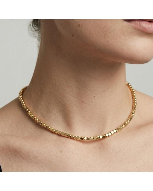 Uchi and Soto Metallic Shikaku Small Bead Necklace
