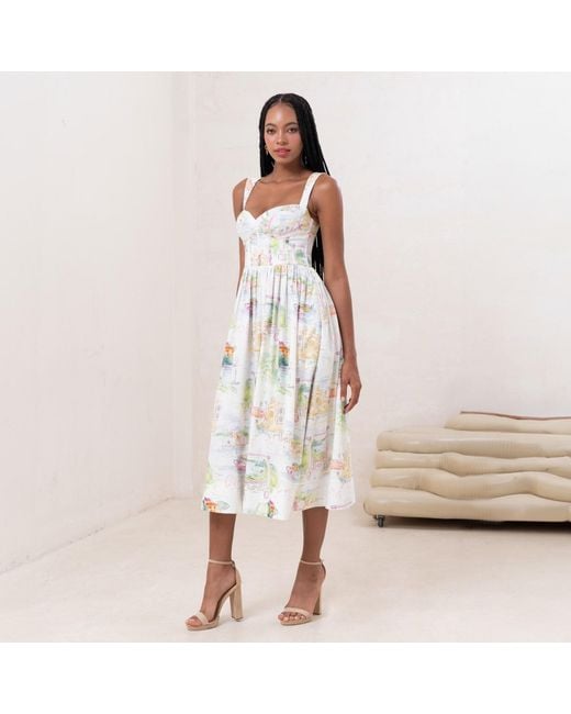 Yumi Kim White Brigette Linen Dress