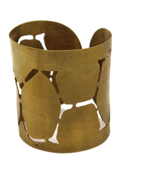 Lala Salama Green Safiri Carved Cuff