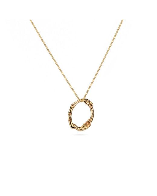 Lulu and Boo Jewellery Metallic Small Molten Halo Solid Necklace
