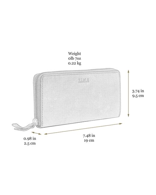 Time Resistance Green Leather Continental Wallet