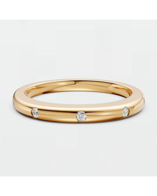Aya Fine Jewelry Metallic Flush Set Lab Diamond Wedding Band