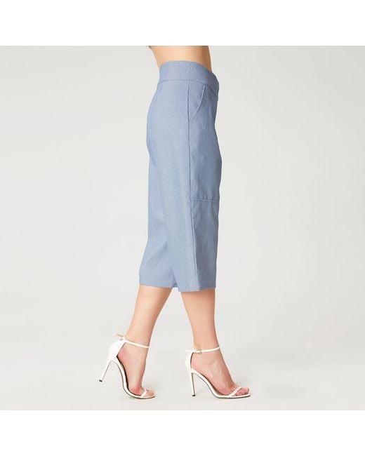Smart and Joy Blue Wide Capri Pants