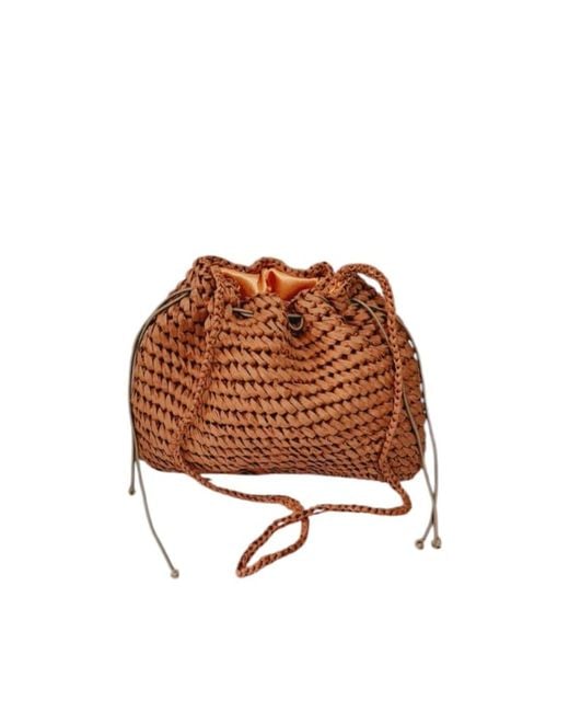 Springmoonatelier Brown Handmade Mocha Mousse Raffia Shoulder And Crossbody Bag – Chic And Elegant