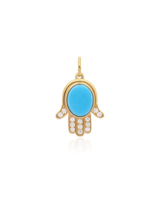 The Jewelz Blue Hamsa Charm Pendant