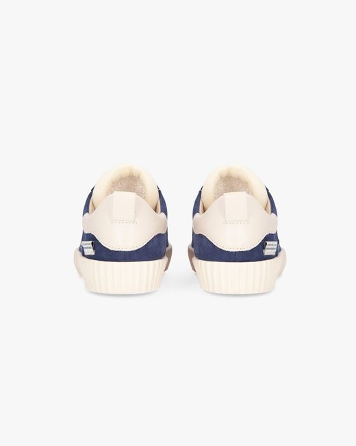 Springa | Unique Vulcanized Sneakers Italian Handmade Blue Wavy Suede Sneakers for men